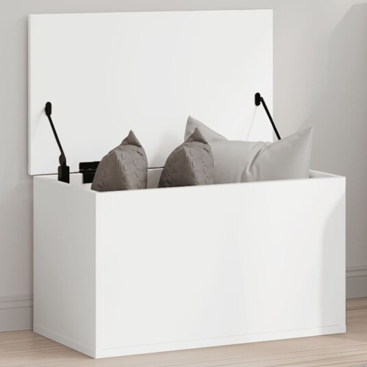 Oppbevaringsboks hvit 60x35x35 cm konstruert tre