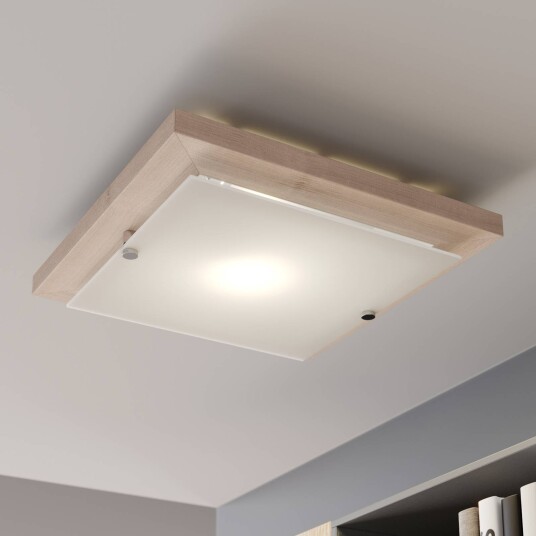 Envostar Kerio taklampe 30x30 furu natur Envostar Kerio taklampe 30x30 furu natur