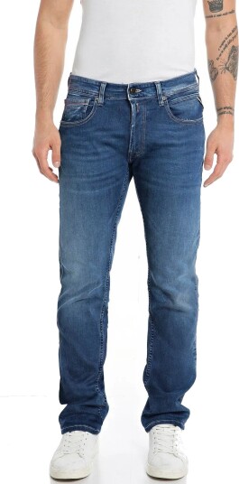 Replay Grover Trousers Straight Hyperflex Eco Plus,Sustainable Blue 36 x 30