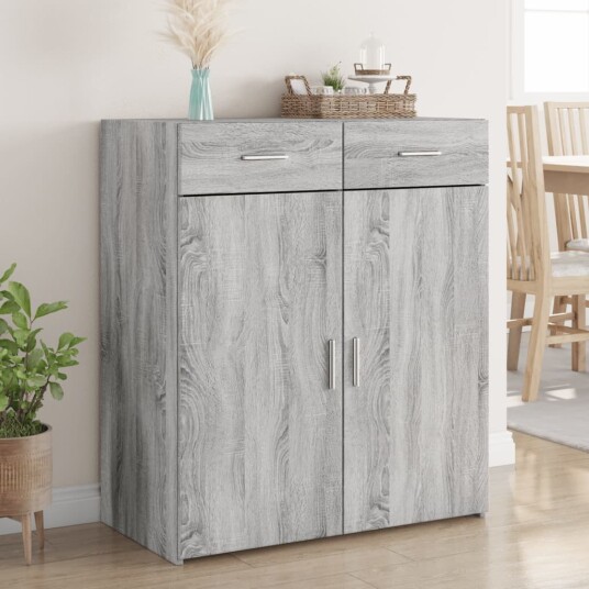 Skjenk grå sonoma eik 80x42,5x93 cm konstruert tre 8721102655630
