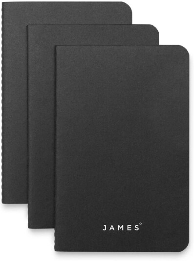 The James Brand The Notebooks Matte Black 3-Pakk