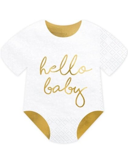 20 stk Romper/Body Formede Servietter 32,5x31 cm