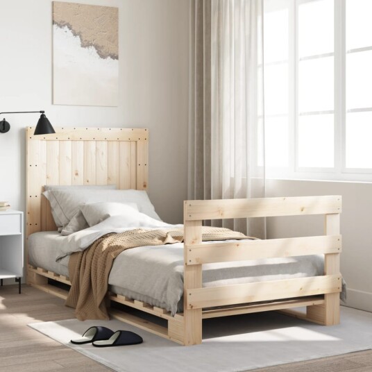  Sengeramme med hodegavl 90x200 cm heltre furu 3281538
