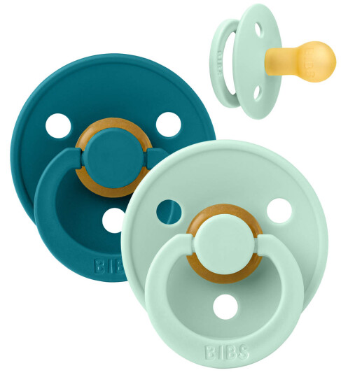 BIBS Smokk Colour 2-pack Lateks Størrelse 1 Nordic Mint/Forest Lake