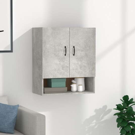 vidaXL Veggskap betonggrå 60x31x70 cm konstruert tre vidaXL Veggskap betonggrå 60x31x70 cm konstruert tre