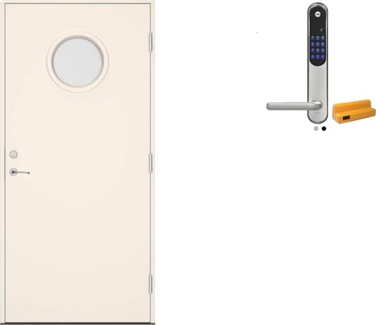 Ytterdør Swedoor Clever-Line+ Sibbo med Yale Doorman Classic Home