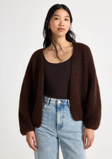 Lindex Knitted Cardigan Brown XL/XXL