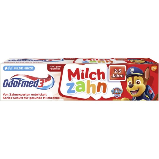 Barnetannkrem Paw Patrol Odol Med3 Fra 2 år