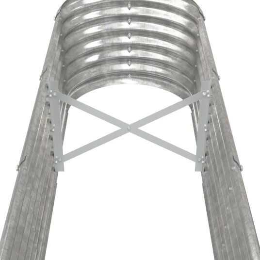 vidaXL Plantekasse pulverlakkert stål 260x40x36 cm sølv