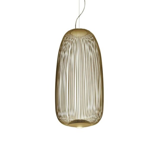 Foscarini Spokes 1 Taklampe med LED Gull Foscarini Spokes 1 Taklampe med LED Gull