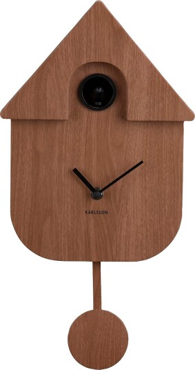 Karlsson Veggklokke Modern Cuckoo Brun