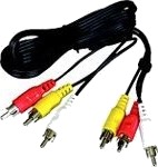 Premiumcord Rca Cinch X3 Til Rca Cinch X3 Kabel 2 M Svart Kjackcmm3-2