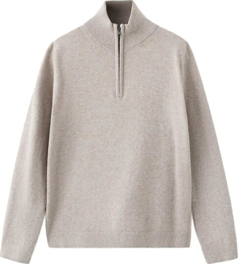 Mango Knitted Sweater With Perkins Neck Brown 7 8