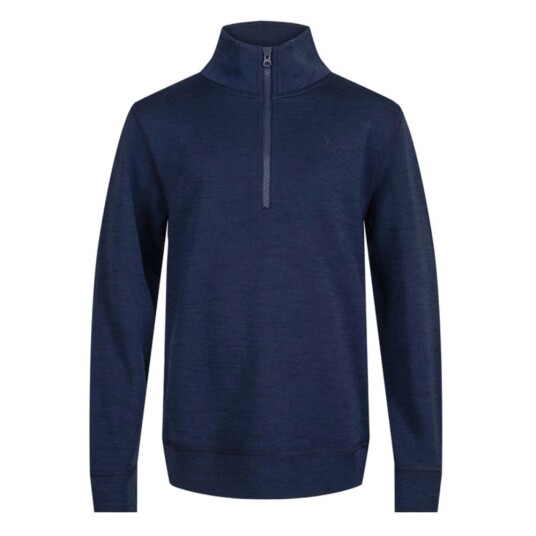 Vilje & Ve   Genser Ull/ Bambus  Alfie Halfzip Midnight Navy   110