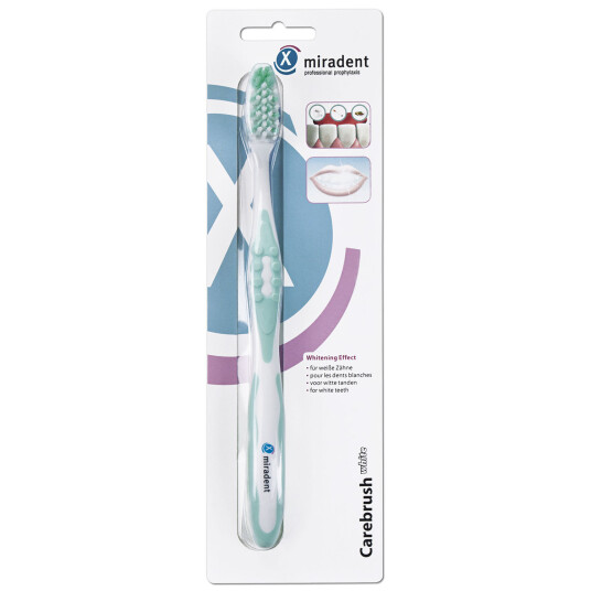 Miradent Tannbørste Carebrush Whitening GRØNN Miradent Tannbørste Carebrush Whitening GRØNN