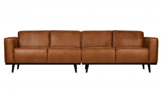 BePureHome Statement 4-seters. Modulær Sofa m/resirkulert skinn - Cognac