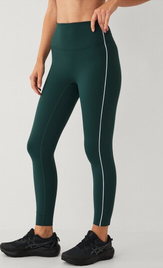 Ellos STUDIO Treningstights Contrast Stripe Tights Core Grønn