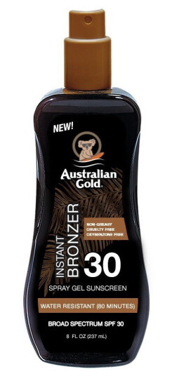 Australian Gold SPF30 Spray Gel With Bronzer 237 ml