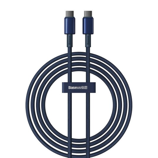 Baseus Tungsten Gold 100W USB-C til USB-C Kabel 2m Blå