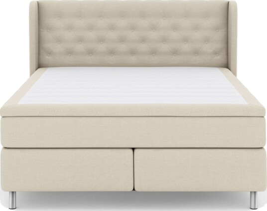 Select No 6 Komplett Sengepakke 210x210 Medium Watergel Beige/Metallben