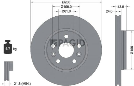 PAGID 55024NC Bremseskive