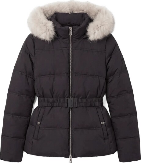 Calvin Klein Matte Mw Belted Short Puffer Wit BLACK XS