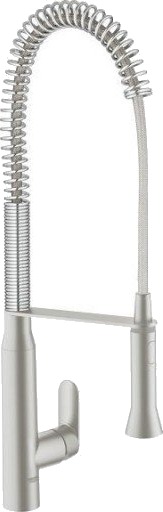Grohe K7 Ettgreps kjøkkenbatteri 674 mm, med 2 stråletyper, Supersteel Grohe K7 Ettgreps kjøkkenbatteri 674 mm, med 2 stråletyper, Supersteel