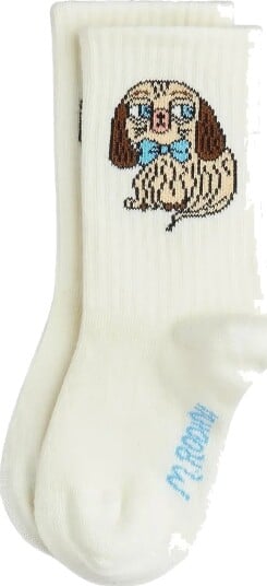 Mini Rodini Dog 1 Pack Socks   Cream   28/31