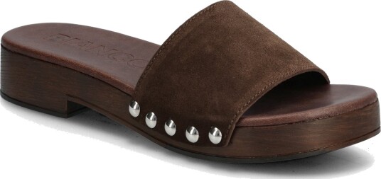 Bianco Biaaudrey Slide Clog Suede   Brown   36