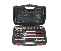Tecos 1/2" Pipenøkkelsett T-2024 med 24 Dele, 10-32 mm Tecos 1/2" Pipenøkkelsett T-2024 med 24 Dele, 10-32 mm