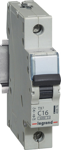 Legrand 10 stk TX³ MCB automatsikring C16 1P 1M 6/6kA