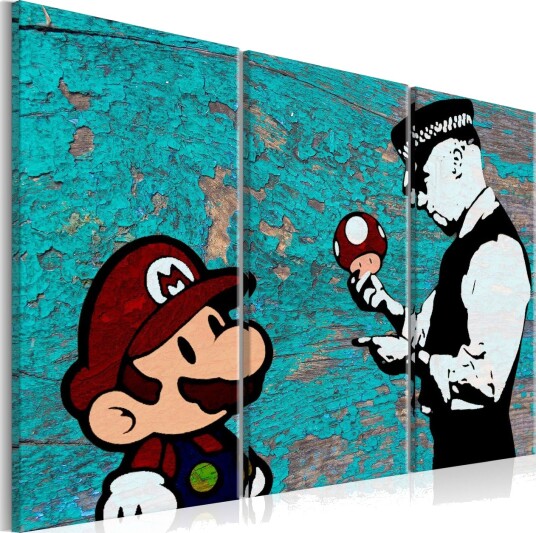 Bilde Banksy Cracked Paint 120x80 Artgeist sp. z o. o.