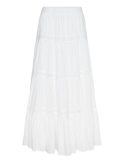 by Ti Mo Cotton Slub Skirt   White   L