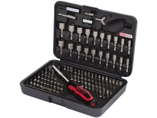 Ks Tools 122-delt Skrutrekkerbits Sett med Nickelbehandling - DIN 3126 ISO 1173 C 6,3 25mm Ks Tools 122-delt Skrutrekkerbits Sett med Nickelbehandling - DIN 3126 ISO 1173 C 6,3 25mm