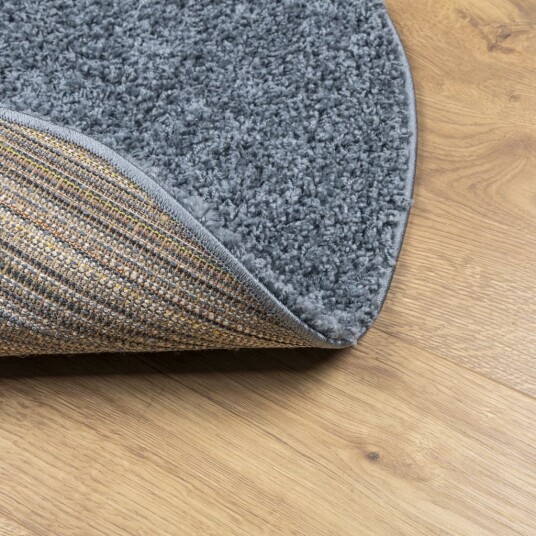 vidaXL Flossteppe med lang luv moderne blå Ø 200 cm