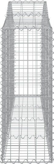 vidaXL Gabionkurver buede 6 stk 200x30x80/100 cm galvanisert jern
