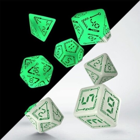 Q Workshop Komplett Rpg Kostym Sæt: Digital Fosforescerende Hvit/Grønn
