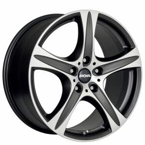 RONAL R55 Matt Black Polished 9x19 5/120 ET40 B82 RONAL R55 Matt Black Polished 9x19 5/120 ET40 B82