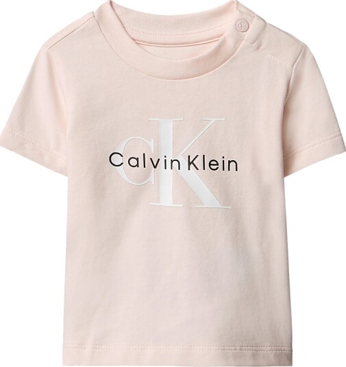 Calvin Klein T skjorte CK Logo Pearl Calvin Klein 3 år 98 T skjorte Rosa