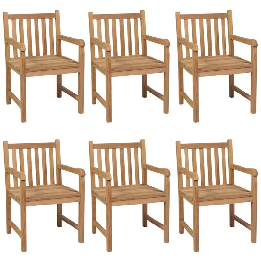 vidaXL Utendørs spisestue 7 deler heltre teak