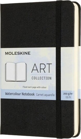 Moleskine Notes Art Watercolour Moleskine P 9X14 Cm 60 Sider Svart