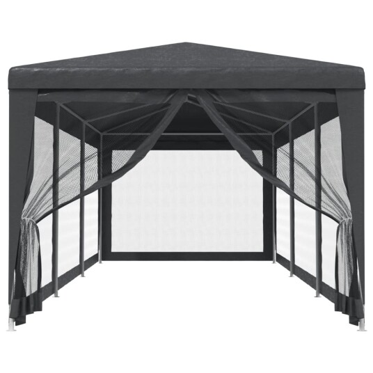 vidaXL Festtelt med 8 sidevegger av netting antrasitt 3x9 m HDPE vidaXL Festtelt med 8 sidevegger av netting antrasitt 3x9 m HDPE