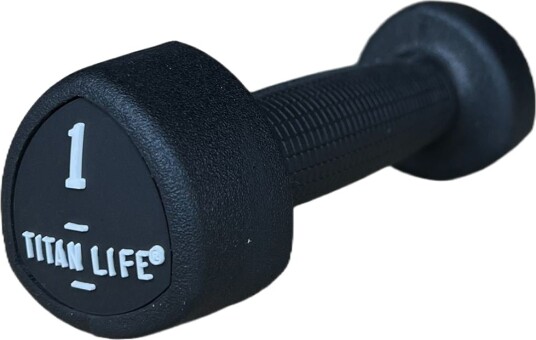 Titan LIFE PRO Dumbbell Aerobic Gummi, Selges Enkeltvis, Manualer Vekt 1 kg