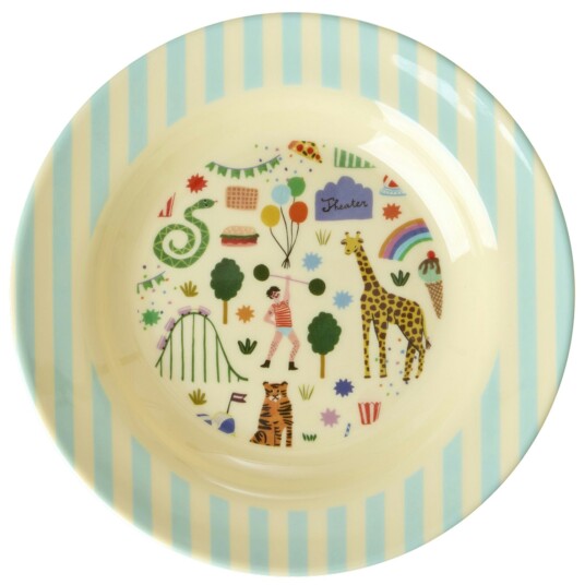 Rice Melamine Bowl 20 cm Mint Fun Fair