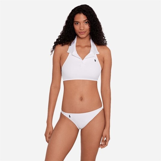 Ralph Lauren Polo Mesh Devine Side Tab Hipster - White Hvit S