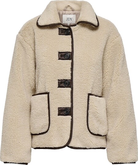 JDY Jdynoella Teddy Jacket Otw Noos   Cream   XS/S