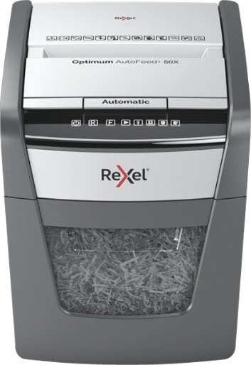 Rexel Optimum AutoFeed+ 50X - Makulator - tverrkutt - 4 x 28 mm - P-4
