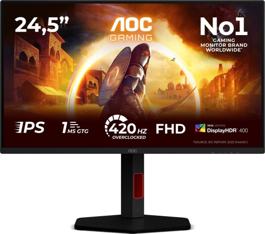 AOC Gaming 25G4KUR 24.5" Full HD Fast IPS 400Hz Monitor