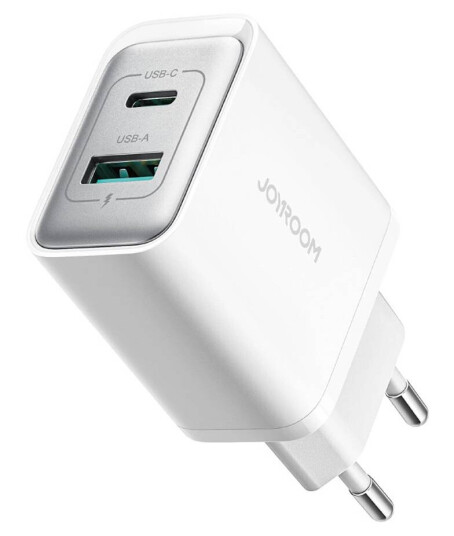 Joyroom 30W Dobbel USB-C og USB-A Vegglader - Hvit