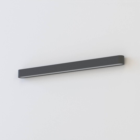 Euluna LED-vegglampe Soft, bredde 90 cm, grafitt